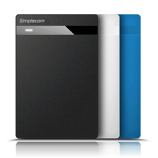 Simplecom SE203 Tool Free 2.5" SATA HDD SSD to USB 3.0 Hard Drive Enclosure Blue