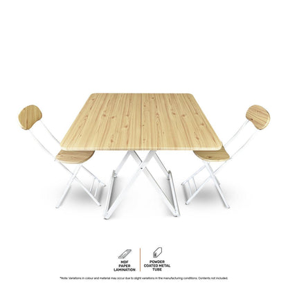 Home Master Foldable Dining Table &amp; Chairs Indoor/Outdoor Sturdy 74 x 80cm