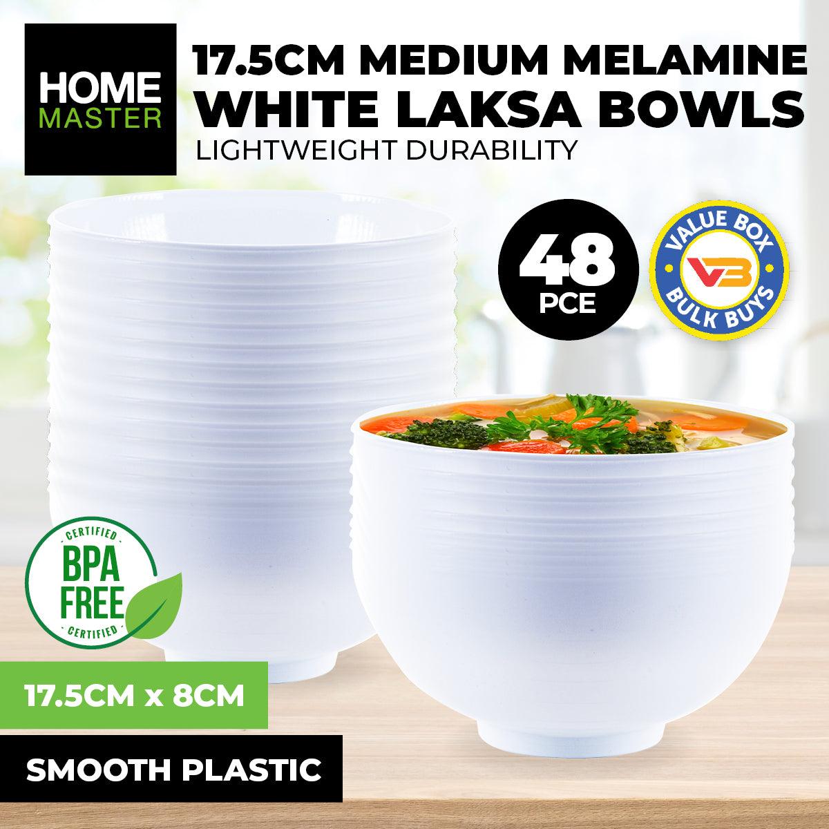 Home Master 48PCE Melamine Laksa Bowls Durable Chip Scratch Resistant 17.5cm