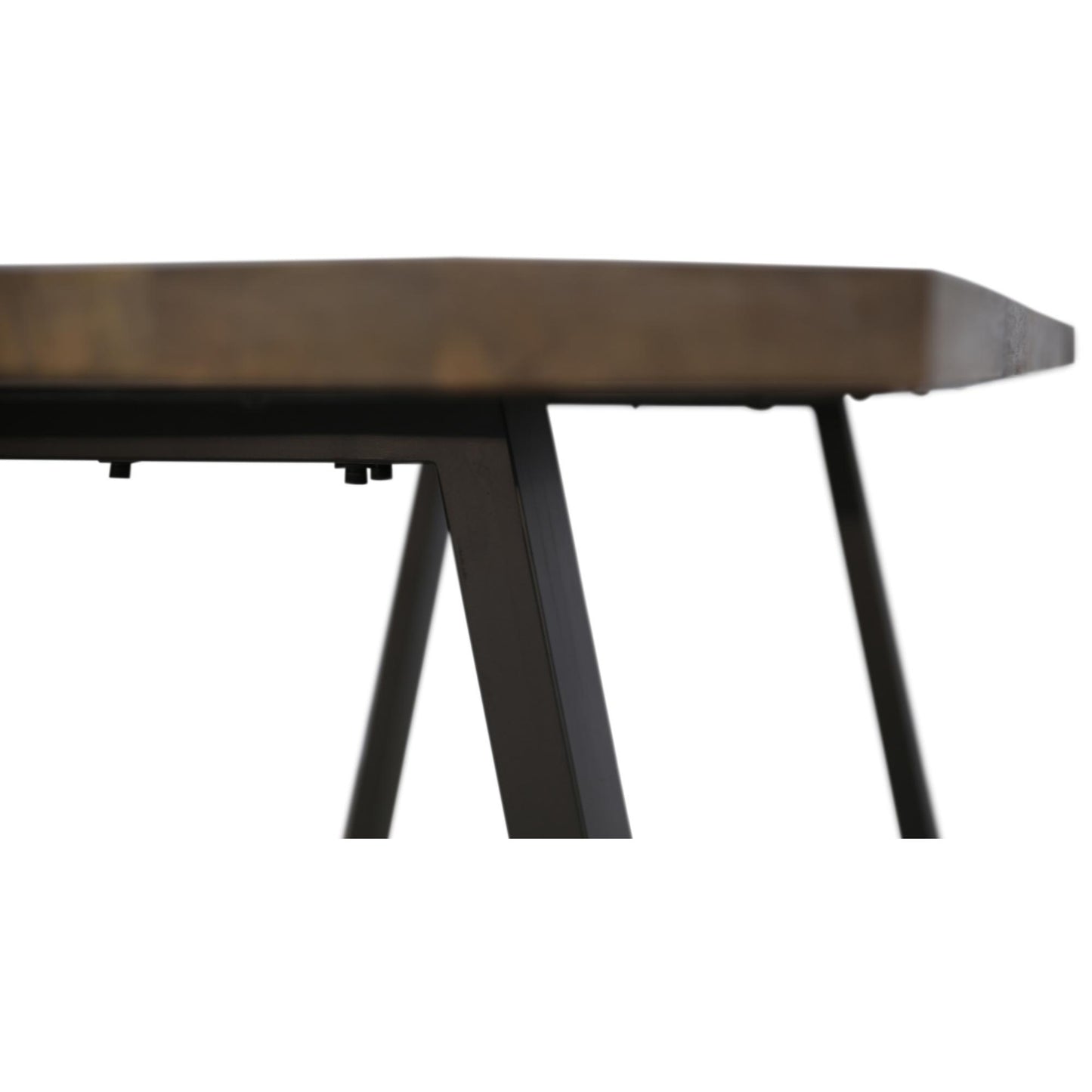 Begonia Dining Table 180cm Live Edge Solid Mango Wood Unique Furniture - Natural