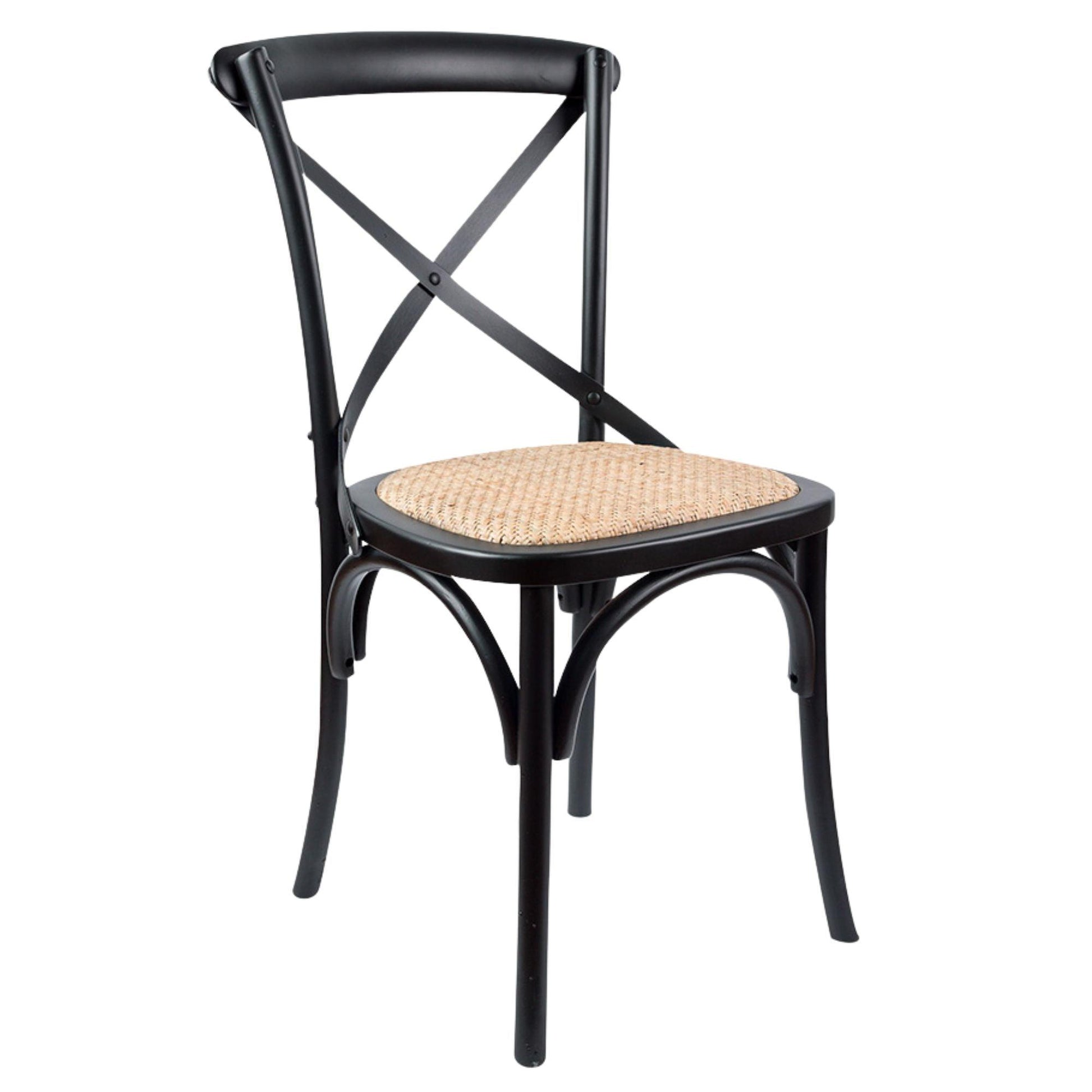 Petunia 9pc 210cm Dining Table Set 8 Cross Back Chair Elm Timber Wood Metal Leg
