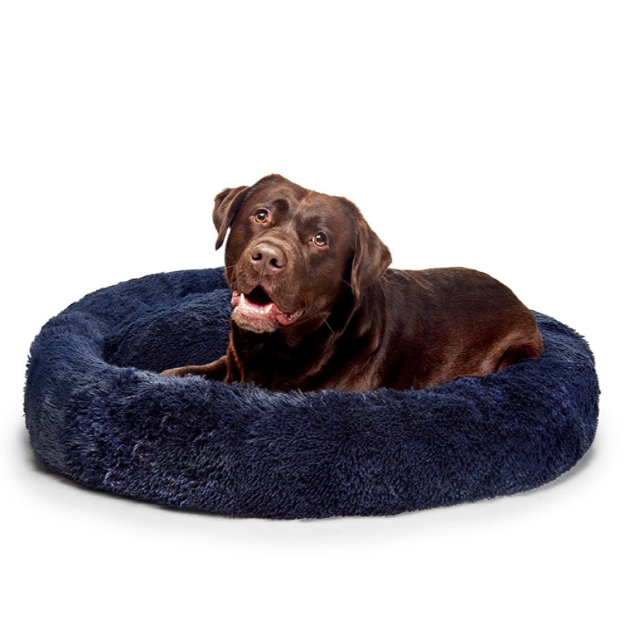 Fur King "Aussie" Calming Dog Bed  - Blue - 100 CM - Large