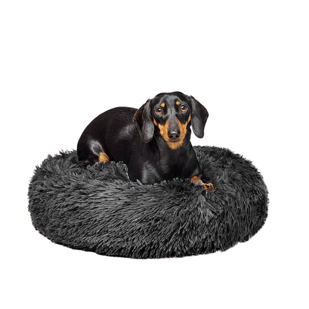 Fur King "Aussie" Calming Dog Bed  - Grey - 60 CM - Small