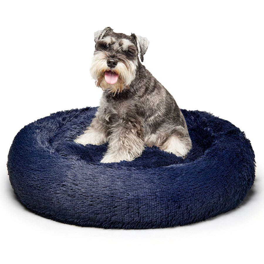 Fur King "Aussie" Calming Dog Bed  - Blue - 80 CM - Medium