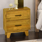5 Pieces Bedroom Suite Queen Size in Solid Wood Antique Design Light Brown Bed, Bedside Table , Tallboy & Dresser