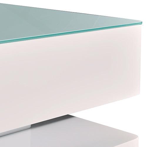 Stylish Coffee Table High Gloss Finish Shiny White Colour with 4 Drawers Storage