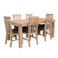 7 Pieces Dining Suite 180cm Medium Size Dining Table & 6X Chairs with Solid Acacia Wooden Base in Oak Colour