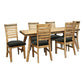7 Pieces Dining Suite 180cm Medium Size Dining Table & 6X Chairs in Solid Acacia Wooden Frame in Silver Brush Colour