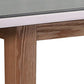 Dining Table White Top High Glossy Wooden Base