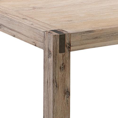 Dining Table with Solid and Veneered Acacia Large Size Wooden Base in Oak Colour