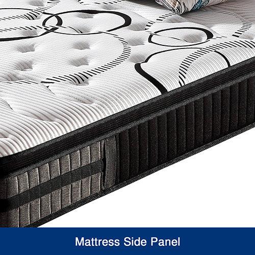 King Mattress in Gel Memory Foam Pocket Coil Medium Firm Bed 34cm Thick