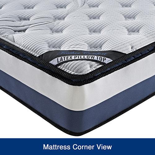 Single Mattress Latex Pillow Top Pocket Spring Foam Medium Firm Bed