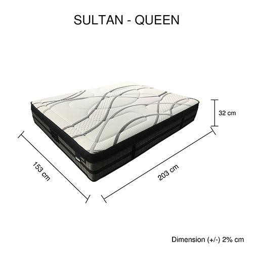 Queen Mattress Pocket Coil Spring Foam Firm Bed 32cm thick