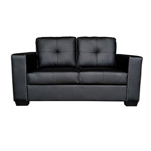 3+2 Seater Lounge Leatherette Sofa Couch with Wooden Frame in Black Colour