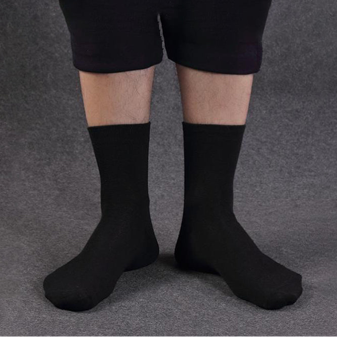 10 Pairs Men's Women's Cotton Breathable Crew Length Socks Work Business Cushion, Dark Grey