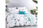 Luxton Queen Size Turquoise Teal Elia Leaf Quilt Cover Set