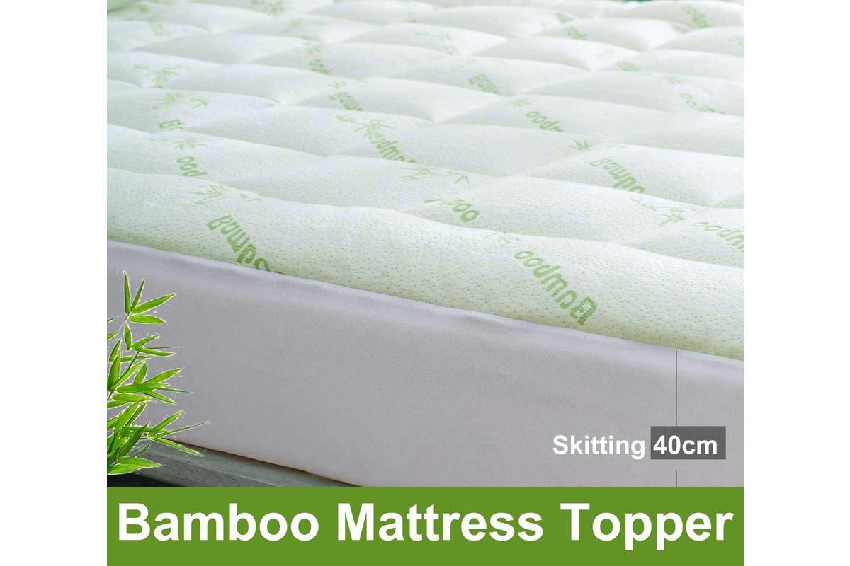 Luxton King Single Size Bamboo Mattress Topper 800GSM