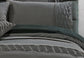 Luxton Super King Size Stone Grey Pintucking Quilt Cover Set (3PCS)