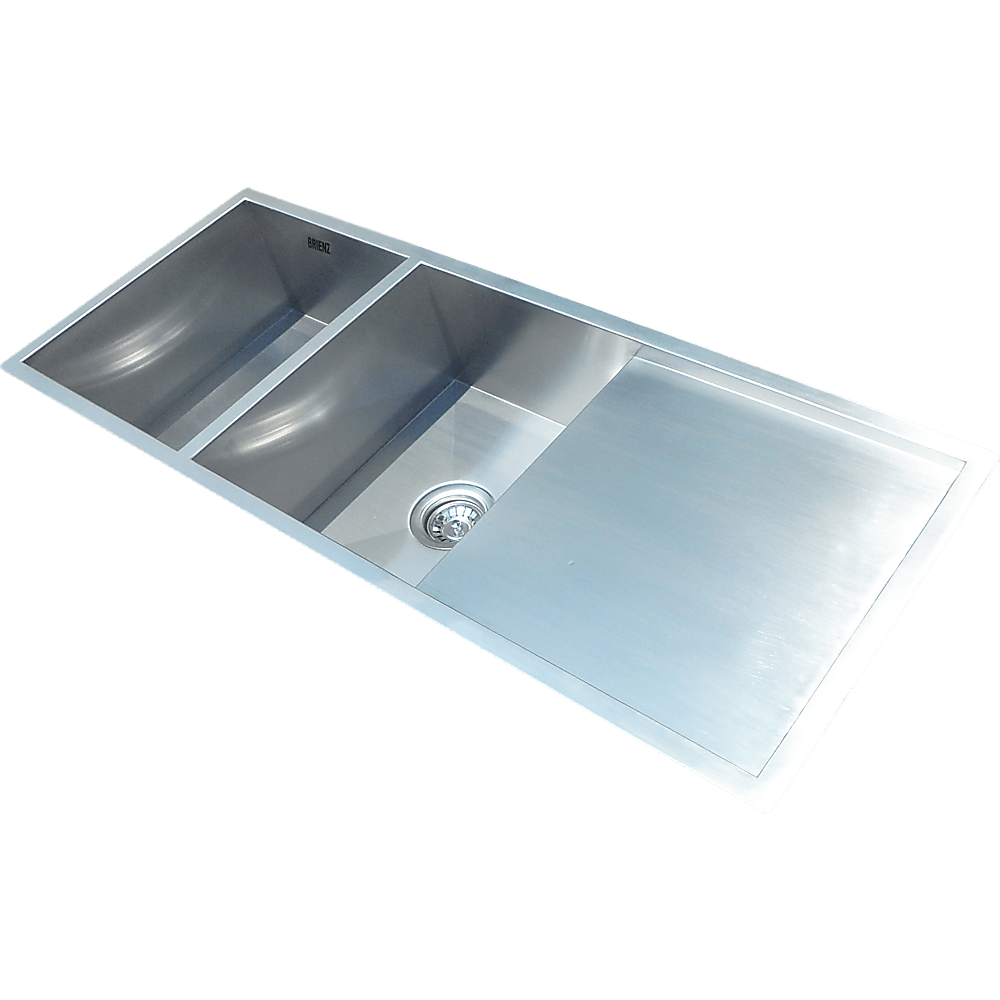 1160x460mm Handmade Stainless Steel Undermount / Topmount Kitchen Laundry Sink with Waste