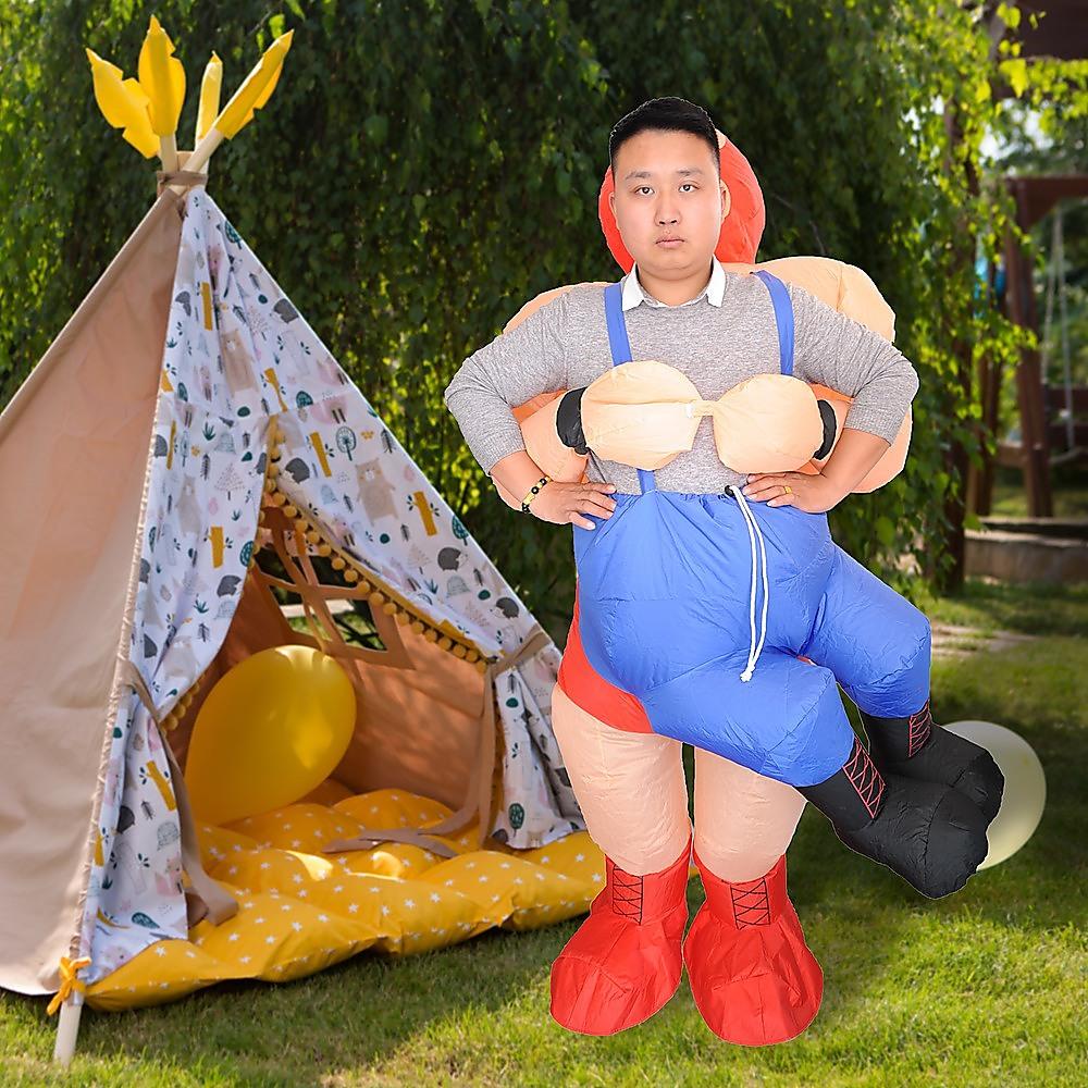 WRESTLER Fancy Dress Inflatable Suit -Fan Operated Costume