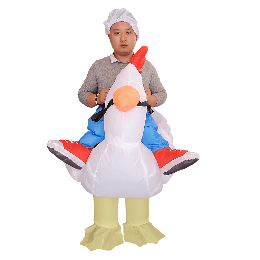 CHICKEN Fancy Dress Inflatable Suit - Fan Operated Costume