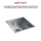 440x440mm Handmade Stainless Steel Undermount / Topmount Kitchen Laundry Sink with Waste