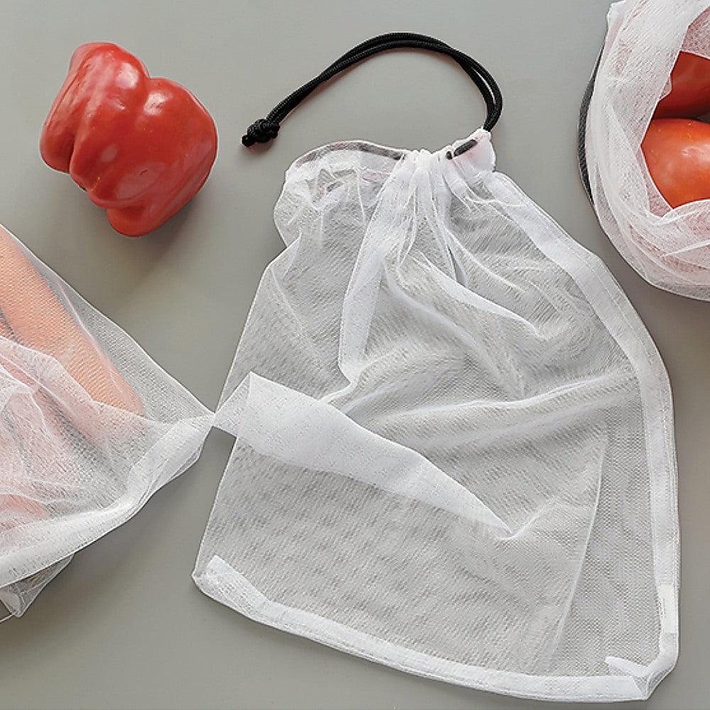 Reusable Produce Bags Fruit & Vegetable Shop Grocery Fridge Eco Mesh 8 Pack