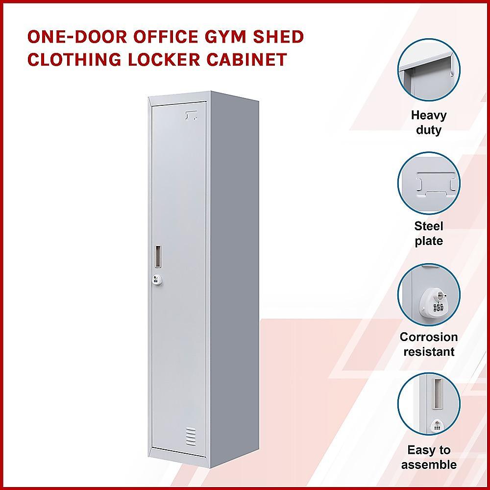 One-Door Office Gym Shed Clothing Locker Cabinet