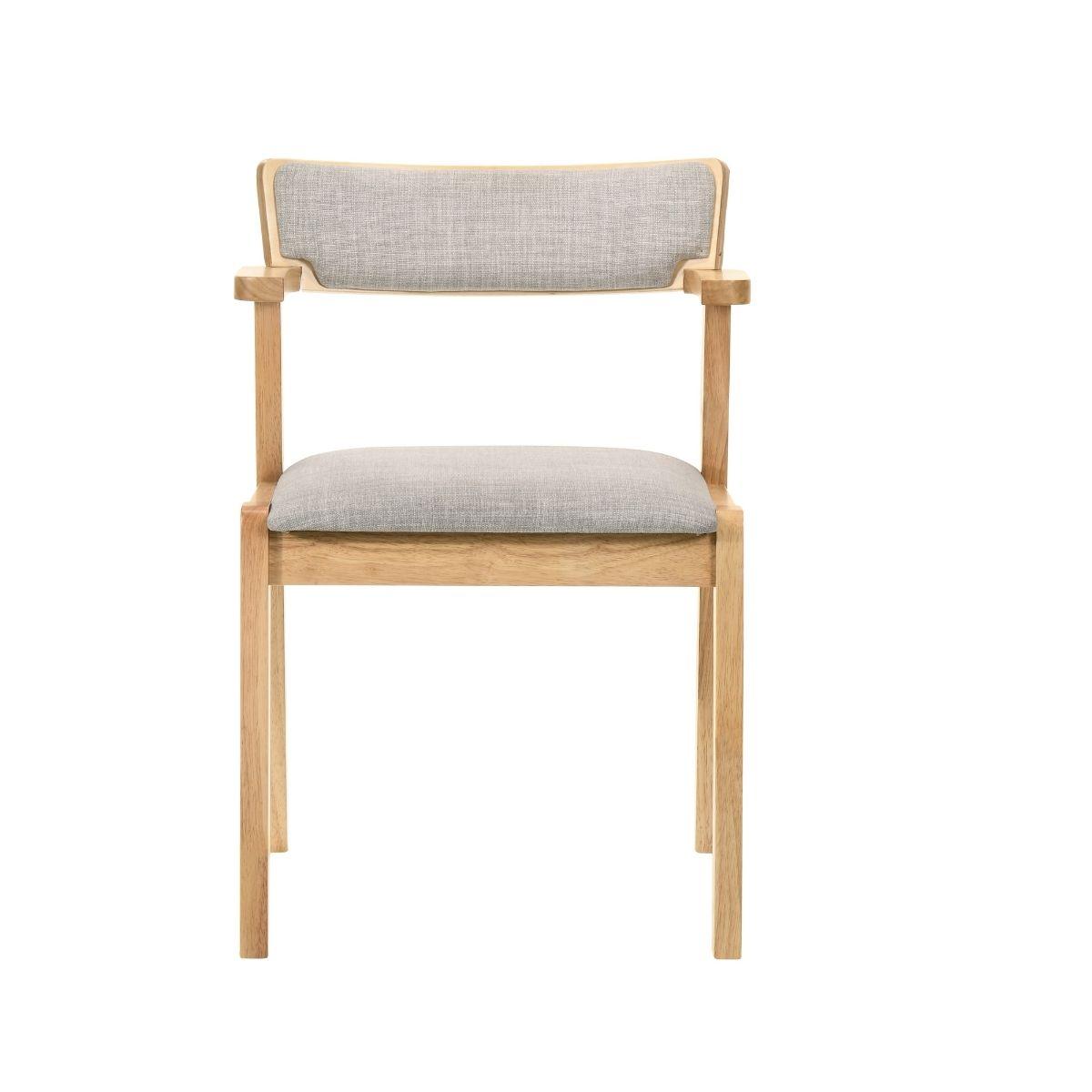 Elmo Dining Chair with Arm Rest in Natural