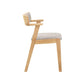 Elmo Dining Chair with Arm Rest in Natural