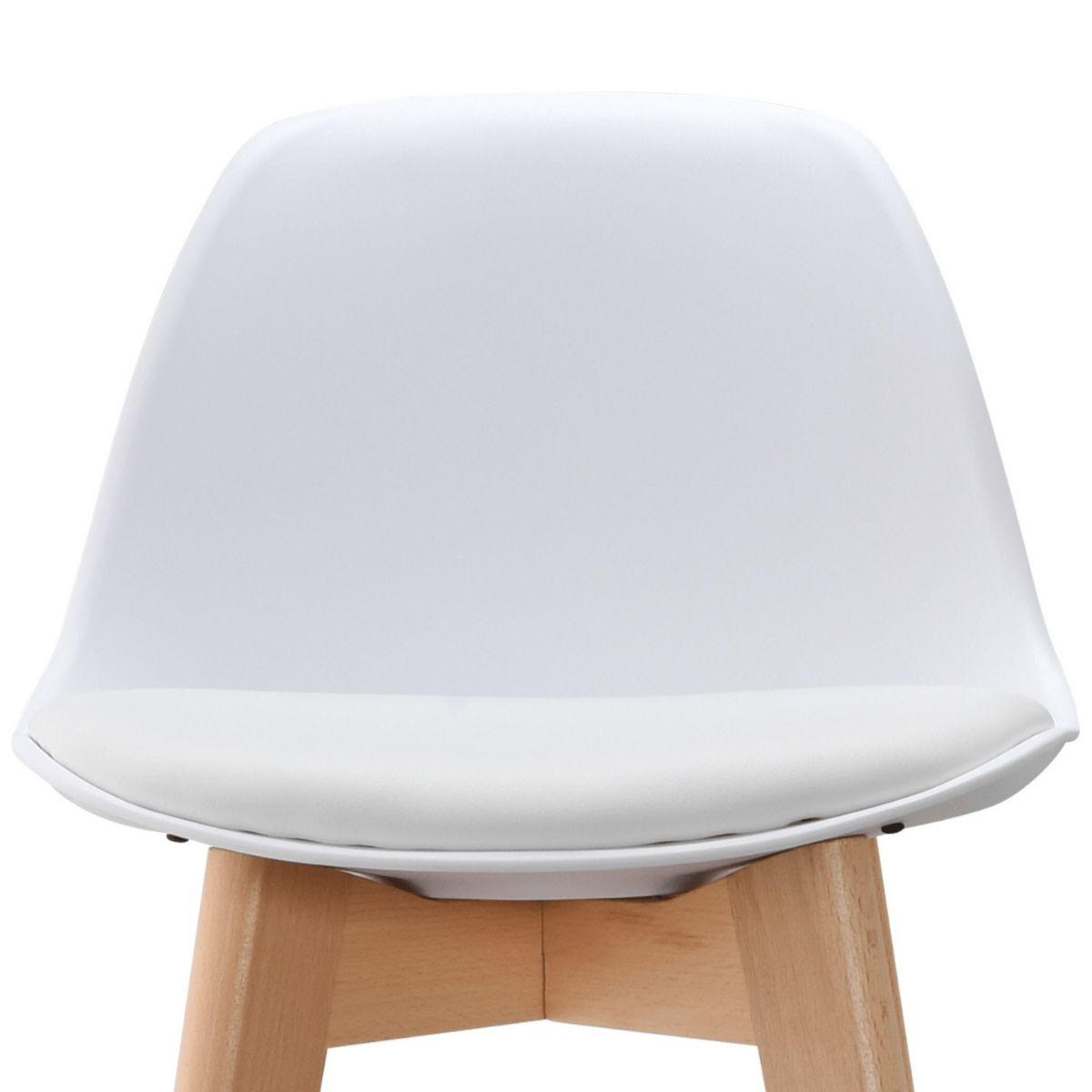 Cherry White Iconic Contemporary Design Barstool Set of 2