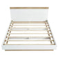 Aiden Industrial Contemporary White Oak Bed Frame