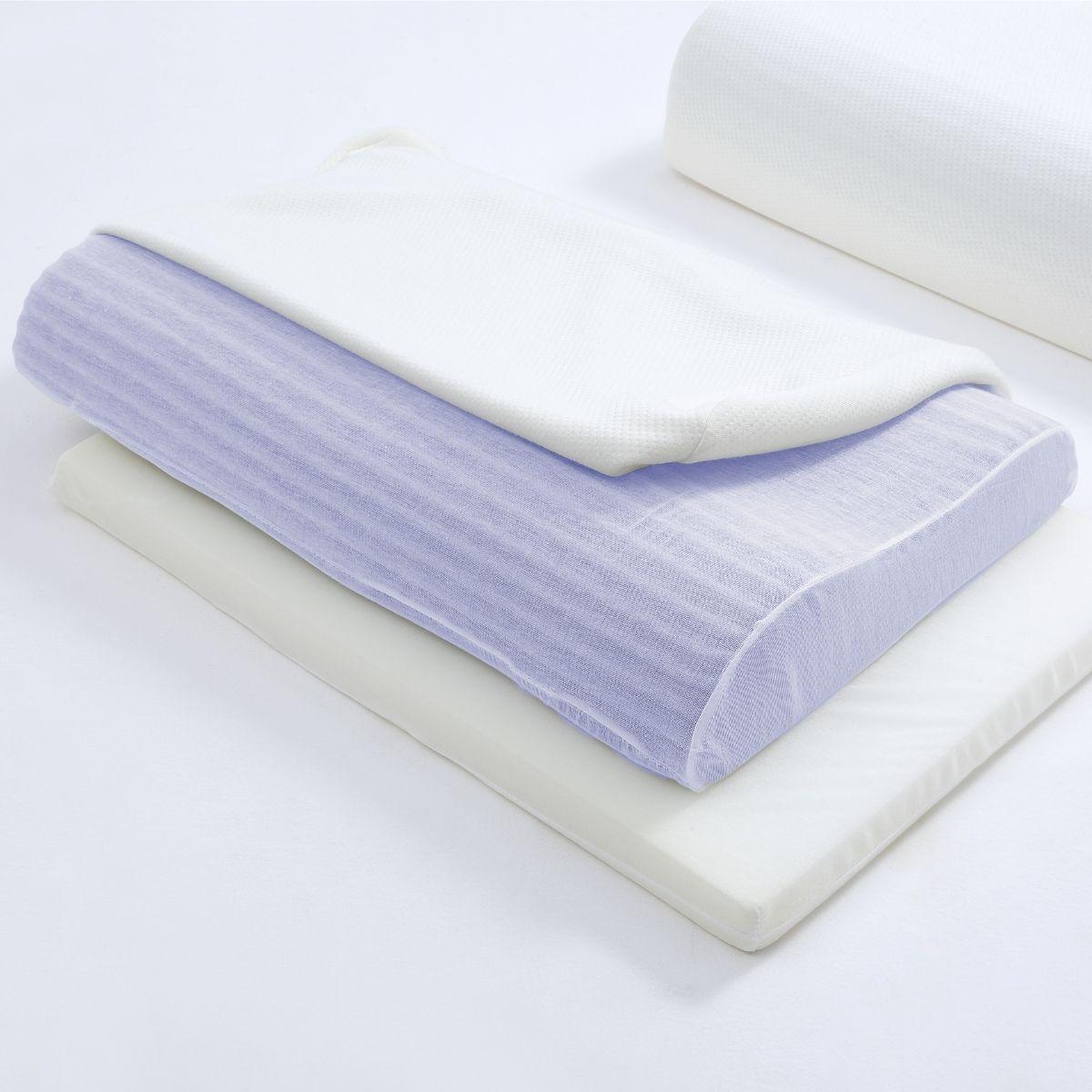 Contoured Pillow Neck Support Memory Foam in Lavender