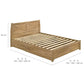 Mica Natural Wooden Bed Frame with Storage Drawers Double