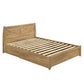 Mica Natural Wooden Bed Frame with Storage Drawers Queen