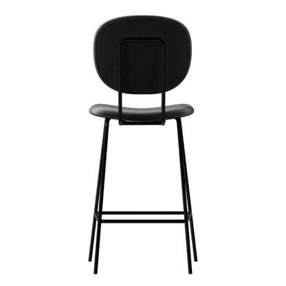 Set of 2 Dining Chairs Murray Grey Velvet Barstool Bar stool