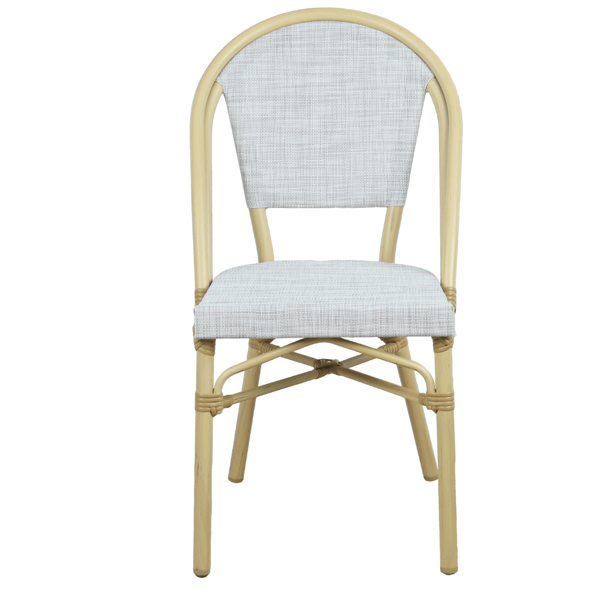 Morris White+Natural French Flair Outdoor Dining Chair Set