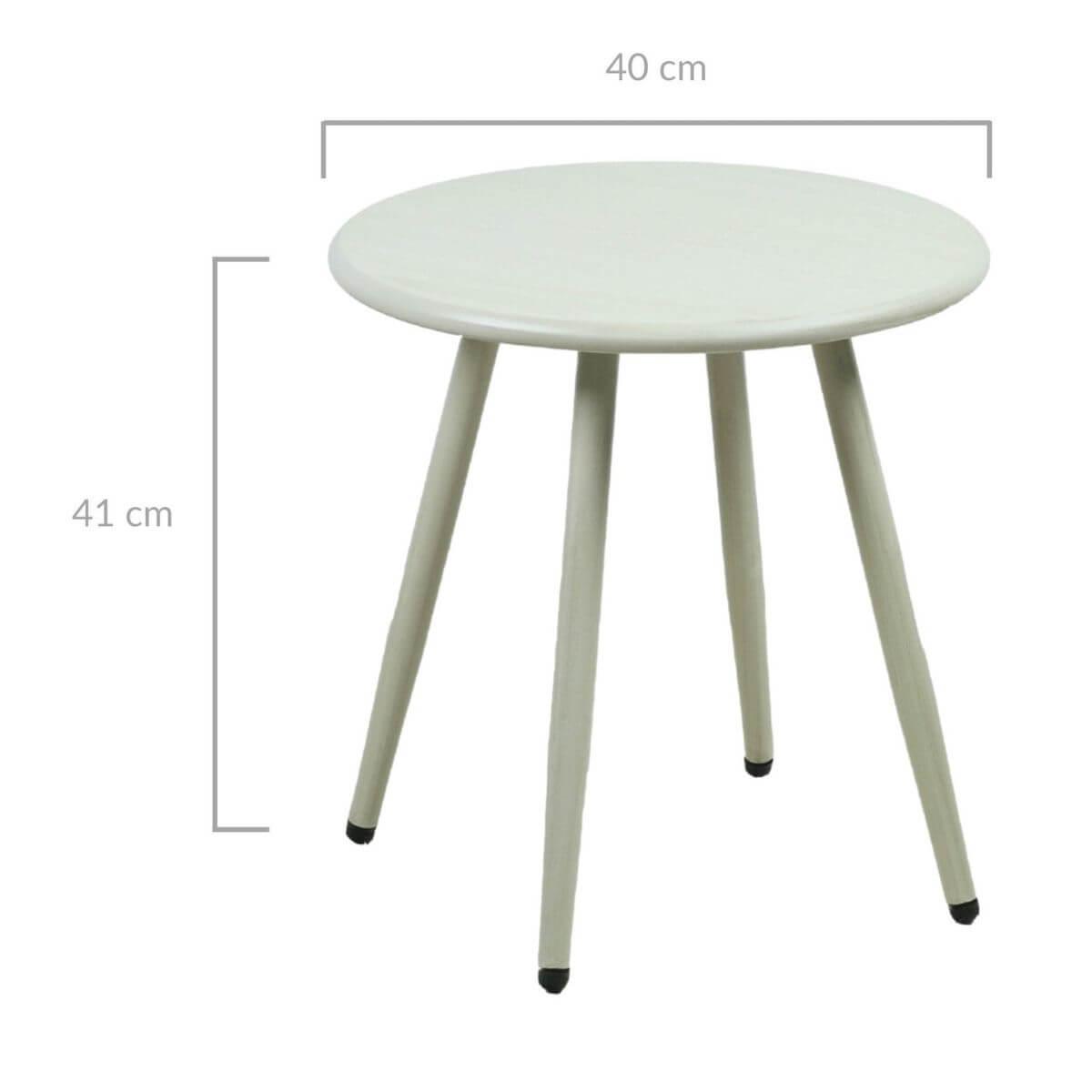 Niana Modern Minimalist White Aluminum Side Table