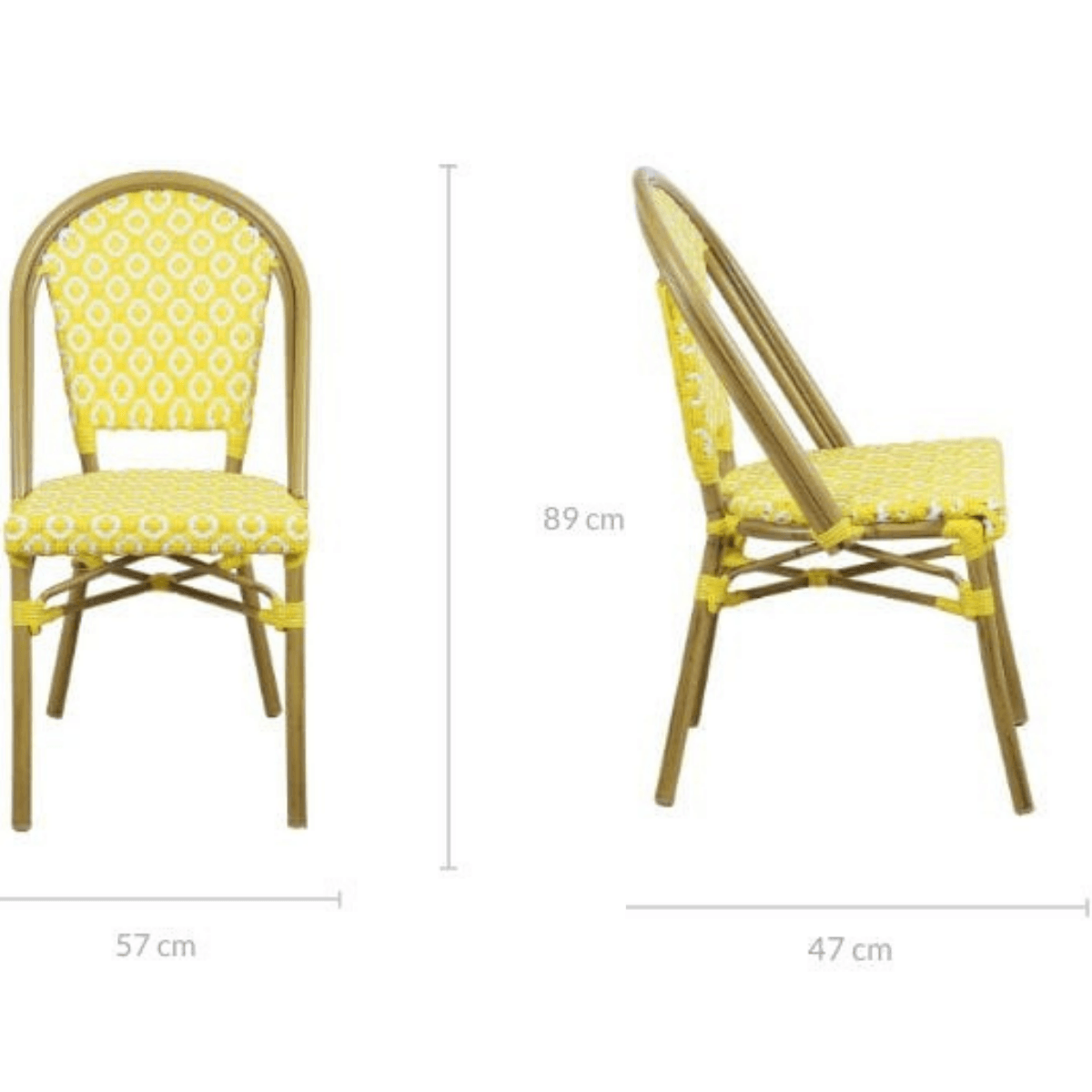 Lana Yellow Outdoor Dining Chair Set