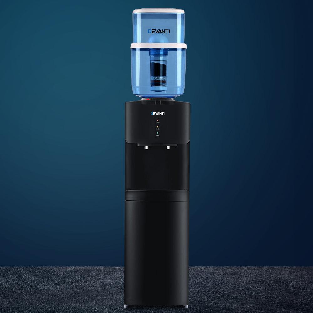 Devanti Water Cooler Chiller Dispenser Bottle Stand Filter Purifier Office Black