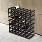 Artiss 42 Bottles Timber Wine Rack Storage Wooden Racks Black