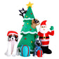 Jingle Jollys 3M Inflatable Christmas Tree Santa Lights Outdoor Decorations