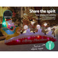 Jingle Jollys Inflatable Christmas Santa On Sleigh 2.8M Lights Outdoor Decorations