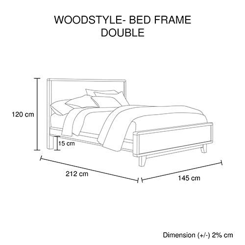 5 Pieces Bedroom Suite King Size in Solid Wood Antique Design Light Brown Bed, Bedside Table , Tallboy & Dresser