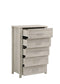 5 Chest Of Drawers Tallboy In White Oak