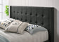 King Sized Winged Fabric Bed Frame with Gas Lift Storage in Charcoal