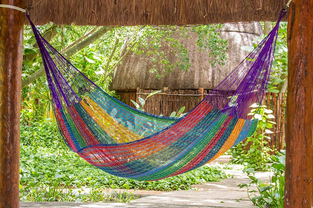 King Size Mayan Legacy Cotton Mexican Hammock in Colorina Colour