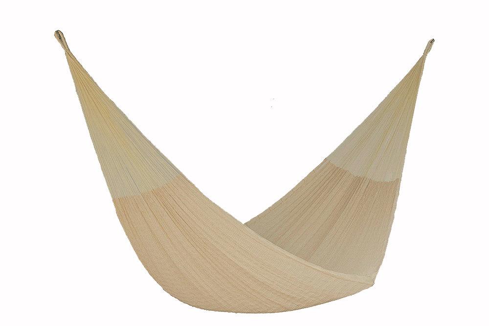 King Size Mayan Legacy Cotton Mexican Hammock in Cream Colour