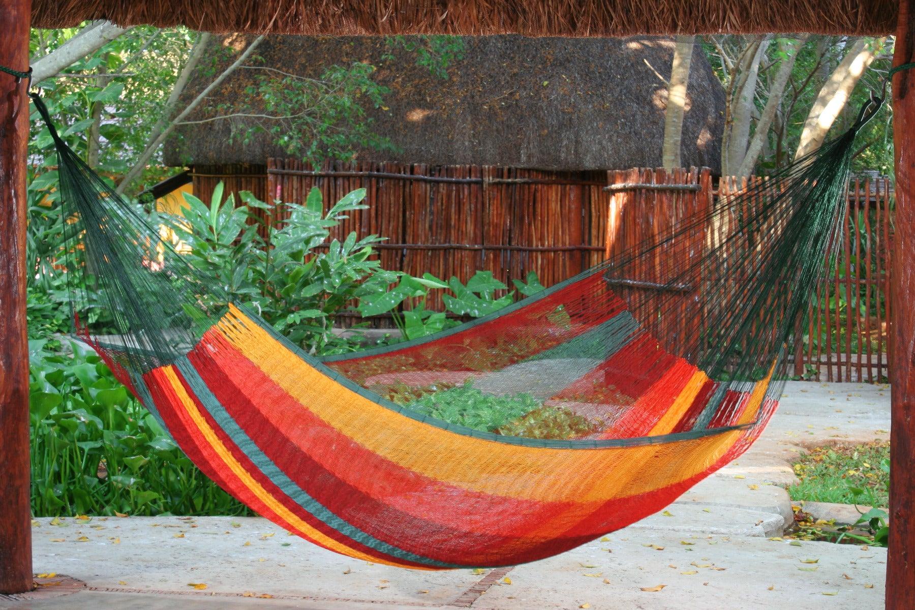 King Size Mayan Legacy Cotton Mexican Hammock in Imperial Colour