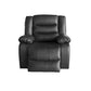3+1+1 Seater Recliner Sofa In Faux Leather Lounge Couch in Black